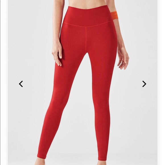 Fabletics Pants - Fabletics Power hold red high waist pants size XXS